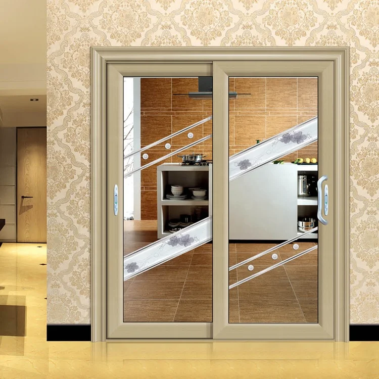 China Modern design sliding patio door glass  frameless aluminum sliding doors glass door