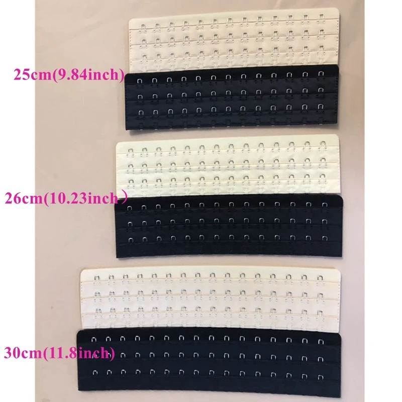 Women Underwear Accessories Extension Buckles 9.8/10.2/11.5 Inches Adjustable Hooks And Eyes Waist Trainer Corset Extenders