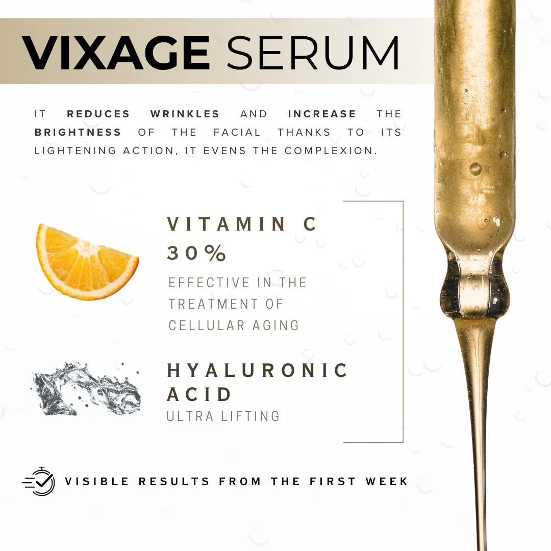 Premium Quality Braderm Vixage 30ML 30% C Vitamin Serum Anti Age Serum With Hyaluronic Acid And Collagen