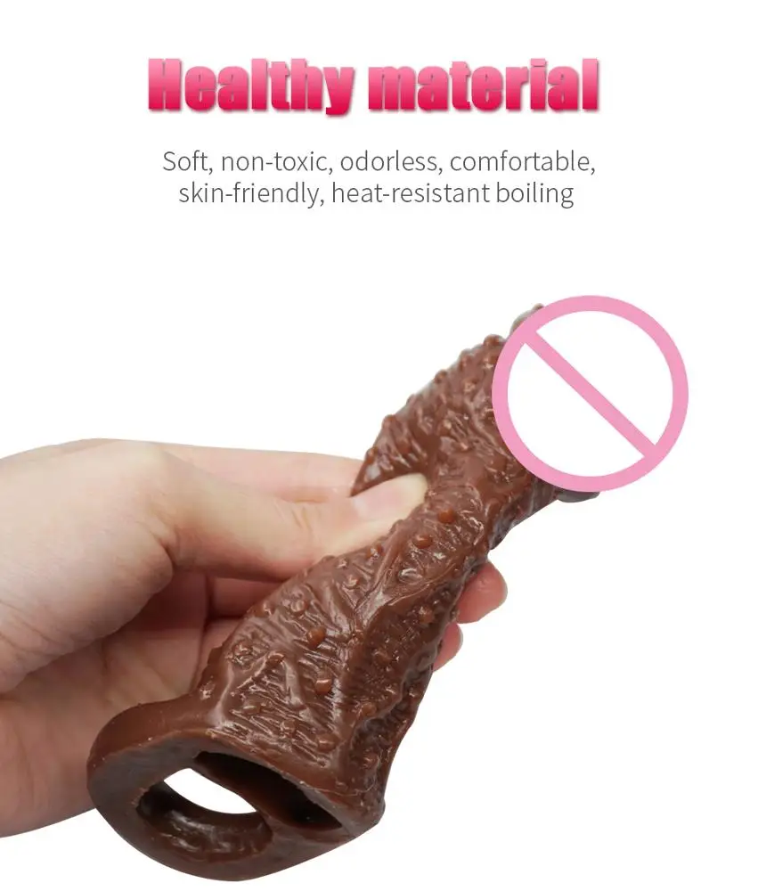TPR Brown Black Adult Sex Toy In India Inflatable Penis Sleeve Enlargement