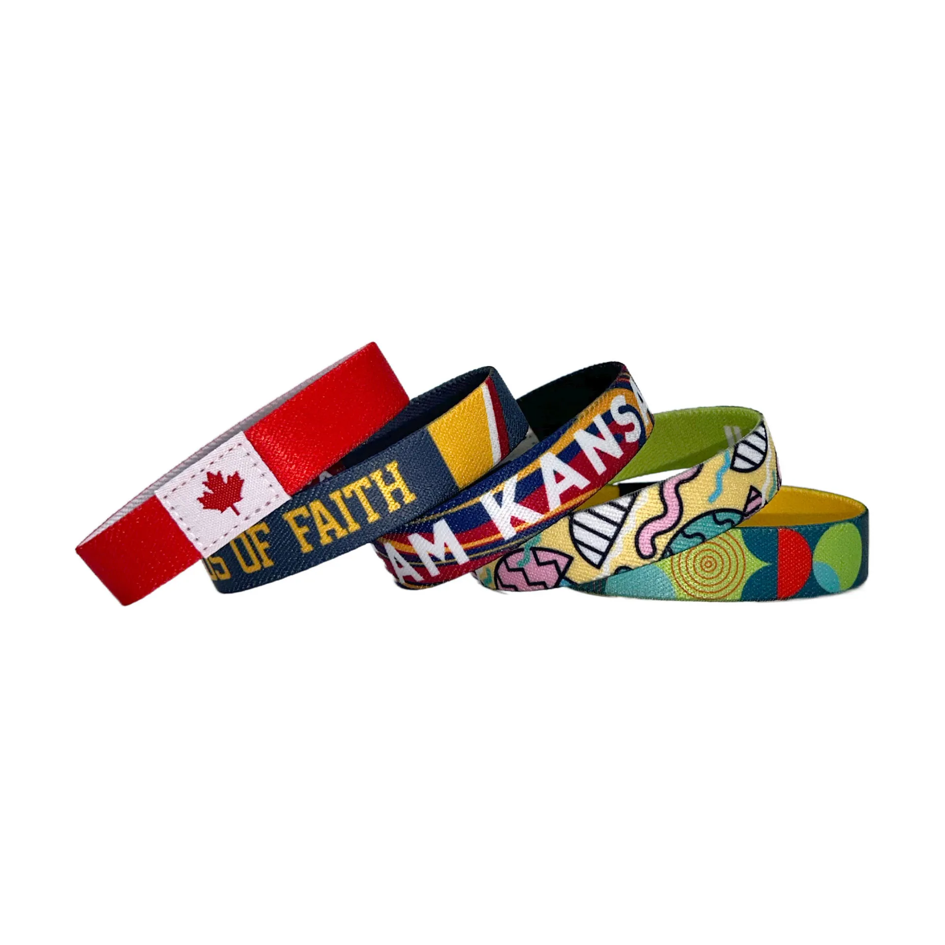 Personalized Logo Design Event Nfc Polyester Elastic Bracelet Custom Rfid Fabric Wristband