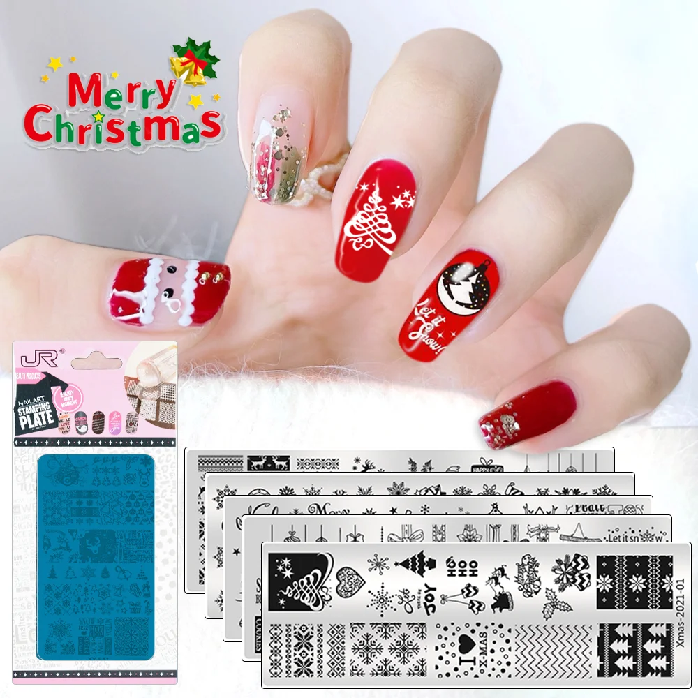 Christmas nail art stamp print template stamping plates christmas nails art stamping tools nail art plate