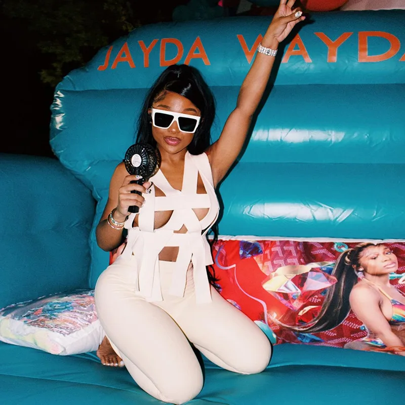 
Trendy Irregular Unique Chic Cultivate Backless Suspender Bandage Solid Elastic Ribbon Club Night Party Sexy Cut Out Women Tops 