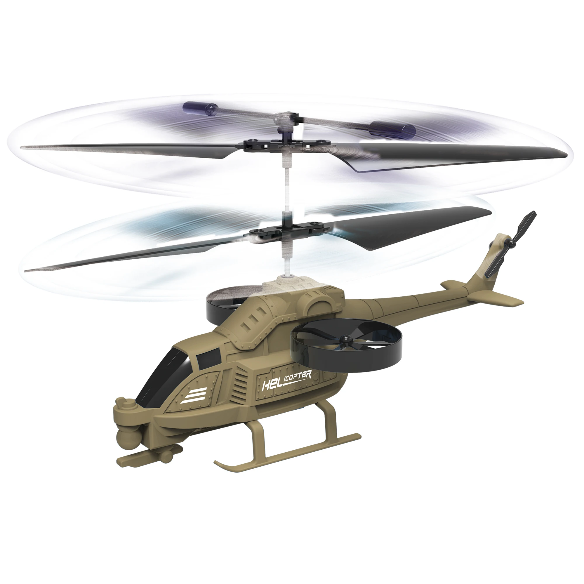 2 Channel Infrared Control Helicopter Military Series RC Flying Toy Helicopter With LED Lights for kids
