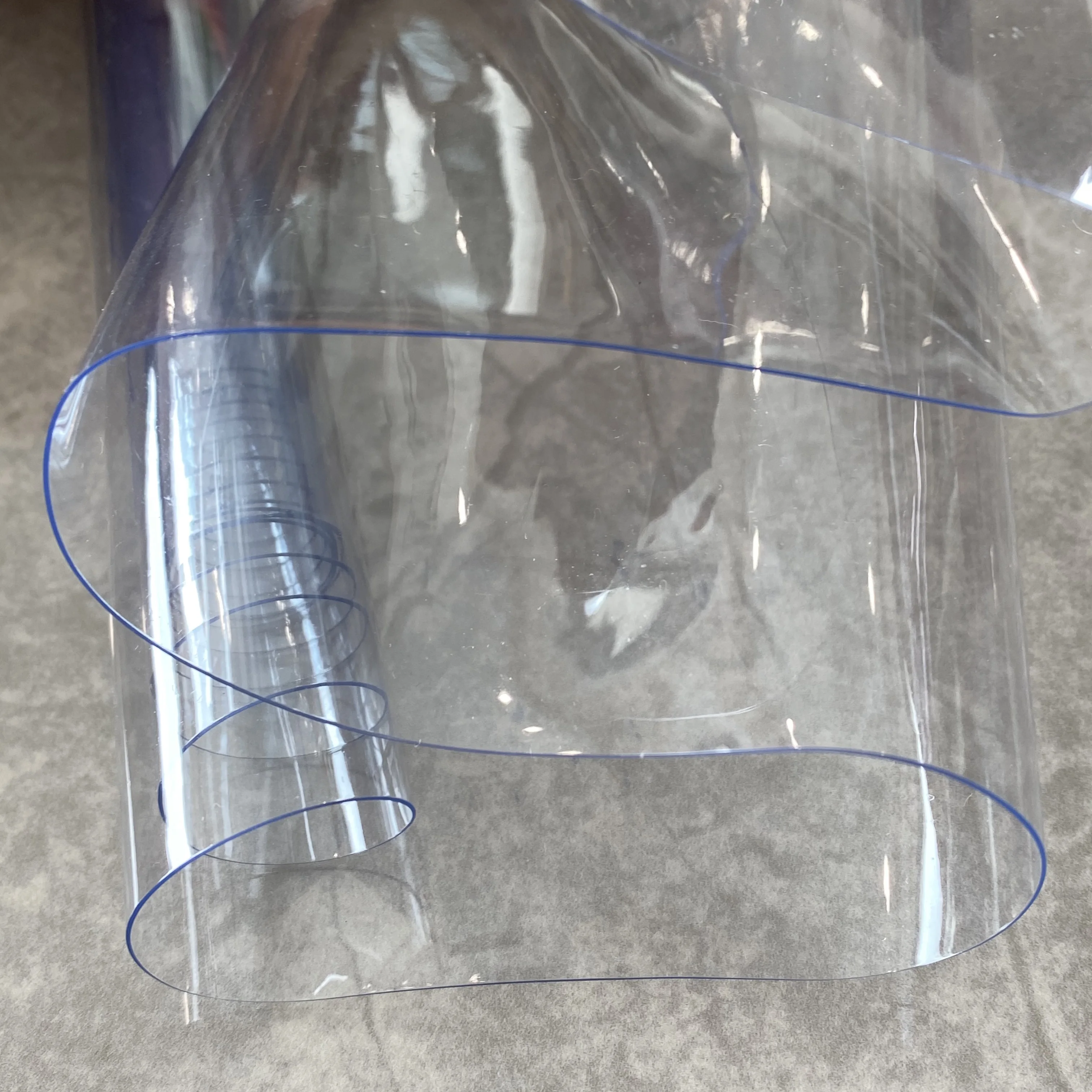 High quality pvc vinyl transparent rolls super clear film 0.15-1.0mm waterproof quick-dry wind proof for Table cover boat window