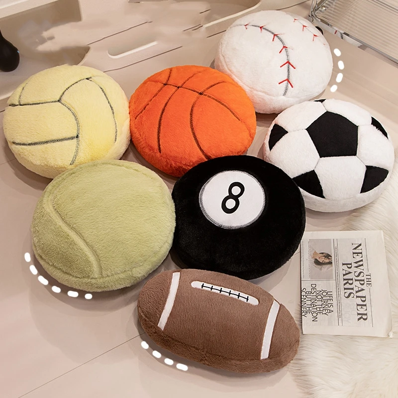 Creative Football Cushion Pillow Plush Keychain Pendant Stuffed Country Ball Plush Pillow
