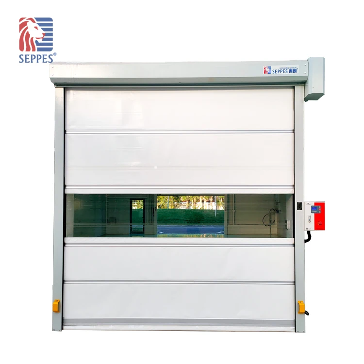SEPPES PVC Fast Door with High-Speed Electric Motor Waterproof Roller Shutter Radar Sensor Red Rapid Door-Wholesale