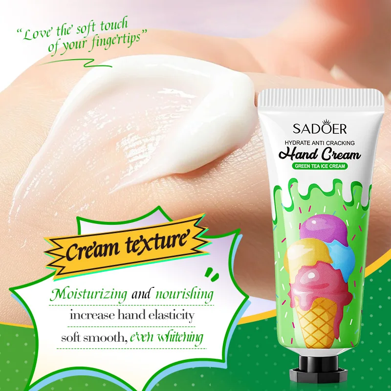 Fruit Fragrance Brightening Hand Cream OEM Brand Green Tea Ice Cream Moisturizing Hand Cream