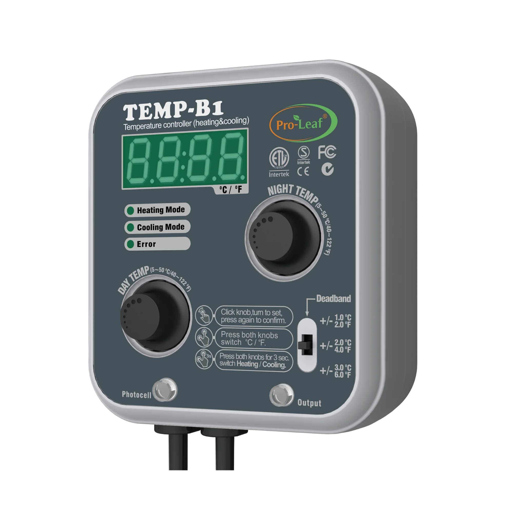 Цифровой регулятор температуры Temp-B1 Pro-leaf день/ночь в пределах датчика внутренней среды