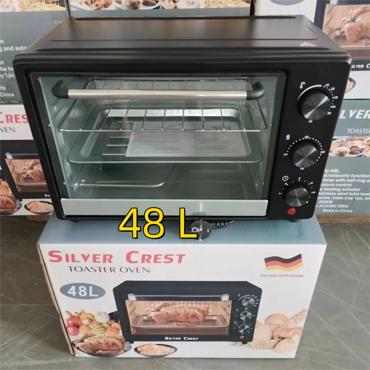 New 48L Multi-Function Electric Ovens Household Bakery Toaster Pizza Kitchen Appliances Timing Baking Electric Oven for Baking