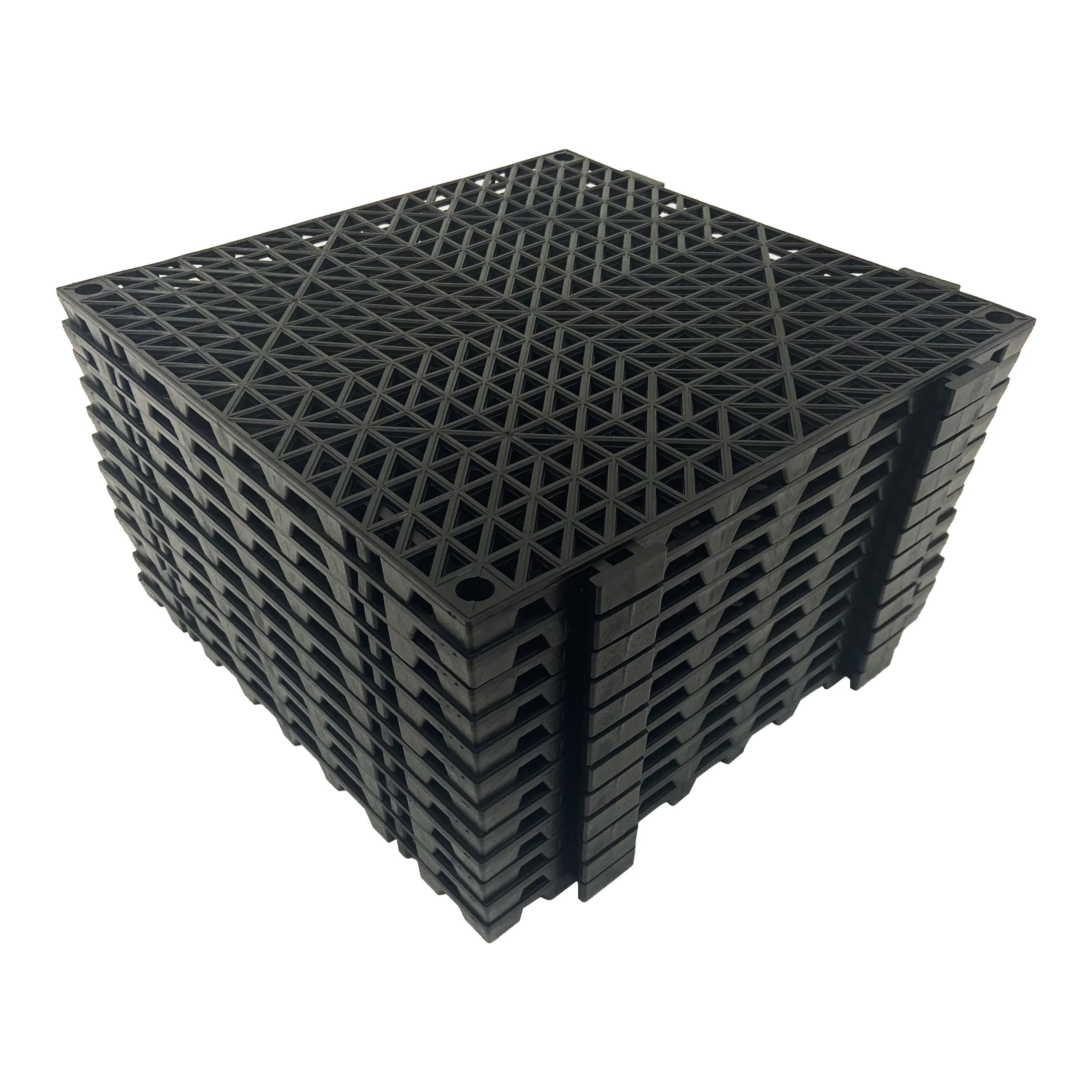 Drain Pool Shower Bath Kitchen Cushion Tiles PVC Waterproof Non Slip Tile Flooring Inter  locking Drainage Mat