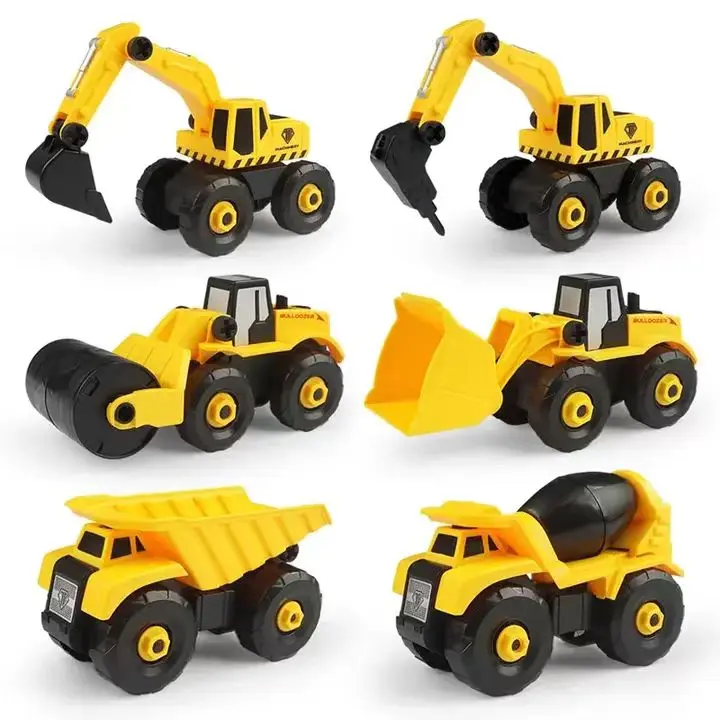 Construction Vehicles Excavator Educational Kids Toys Disassemble Engineering Vehicle Screwdriver Battery Supplies Available