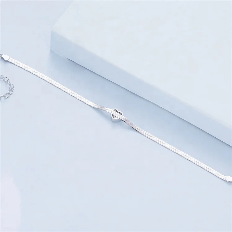 Custom Personalized Designer Heart Wholesale Bracelet Summer Zircon Sterling Silver Ladies Fashion Jewelry Bracelets Bangles
