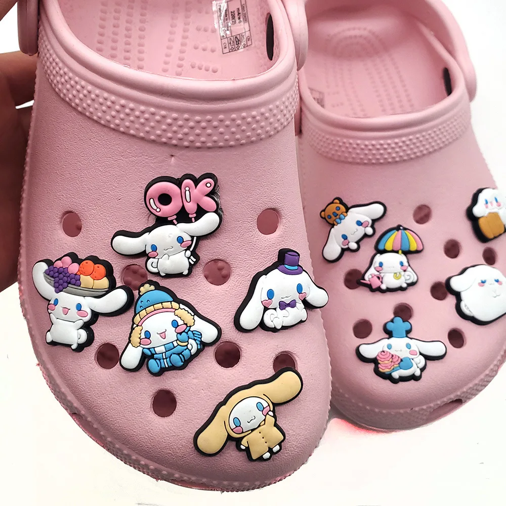 Cartoon Cute jeans Dog Hole Style Gifts shoe Flowers Charms Flower Shoe Buckle PVC Soft Garden Shoes Sanri Buckle Accessories