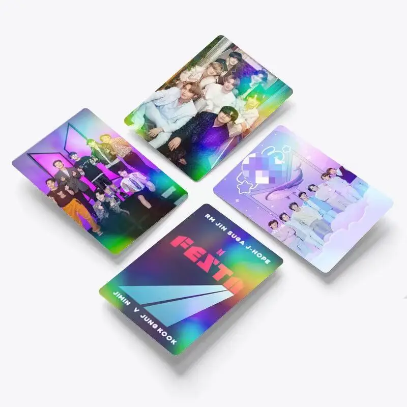 22 стиля 60 шт./коробка новые лазерные подарочные карты Kpop бумага HD Глисте коллекция голографических открыток открытки для детей подарок