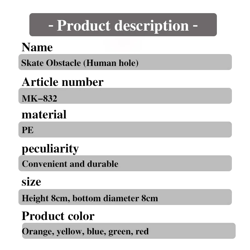 Windproof figure flat flower pile football training 8CM road obstacle marker bucket