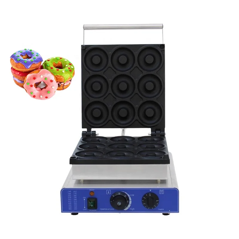 Hot Sales 9 Hole Mini Donut Machine Snack Machine Electric Doughnut Waffle Baker Machine