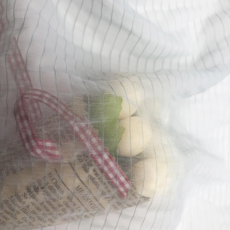 New style spring and summer High quality lightweight Stripes Tencel Fabric Plain weave t shirt dress fabric