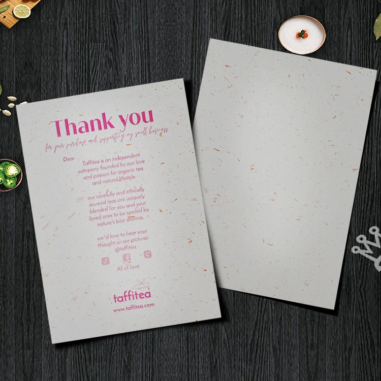 100% Biodegradable Eco-Friendly Custom Logo Design 300g Art Paper Double Side Smooth Printing Cardstock business Paper Cards