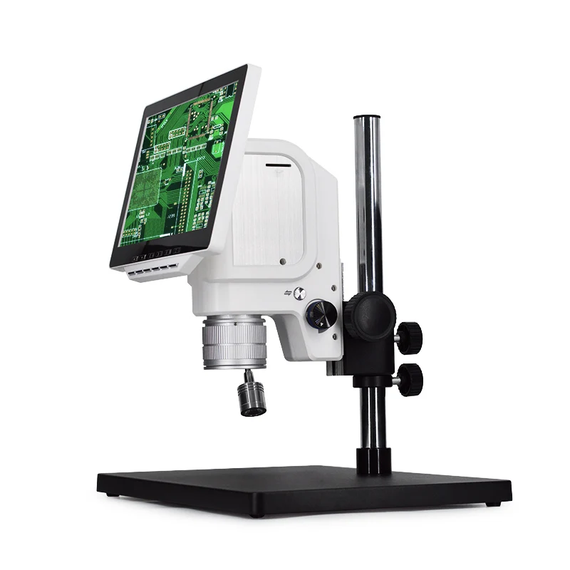 Video Microscope EMS106LX 10.6 Inch Adjustable LCD Display for Soldering Digital Microscope Black 1080P Pixel Soldering Tool