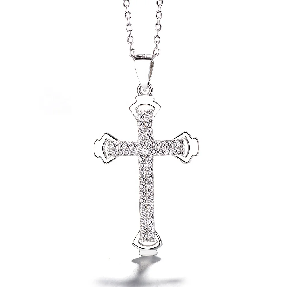 Wholesale Price Ladies 925 Sterling Silver Jewelry Cross Pendant