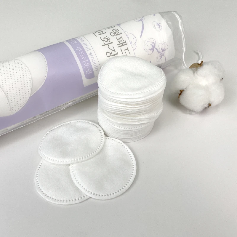 Natural Round Organic Disposable Facial Cosmetic Pure Cotton Pads Makeup Remover Pad Clean Skin Care Cotton Toner Pad For Face