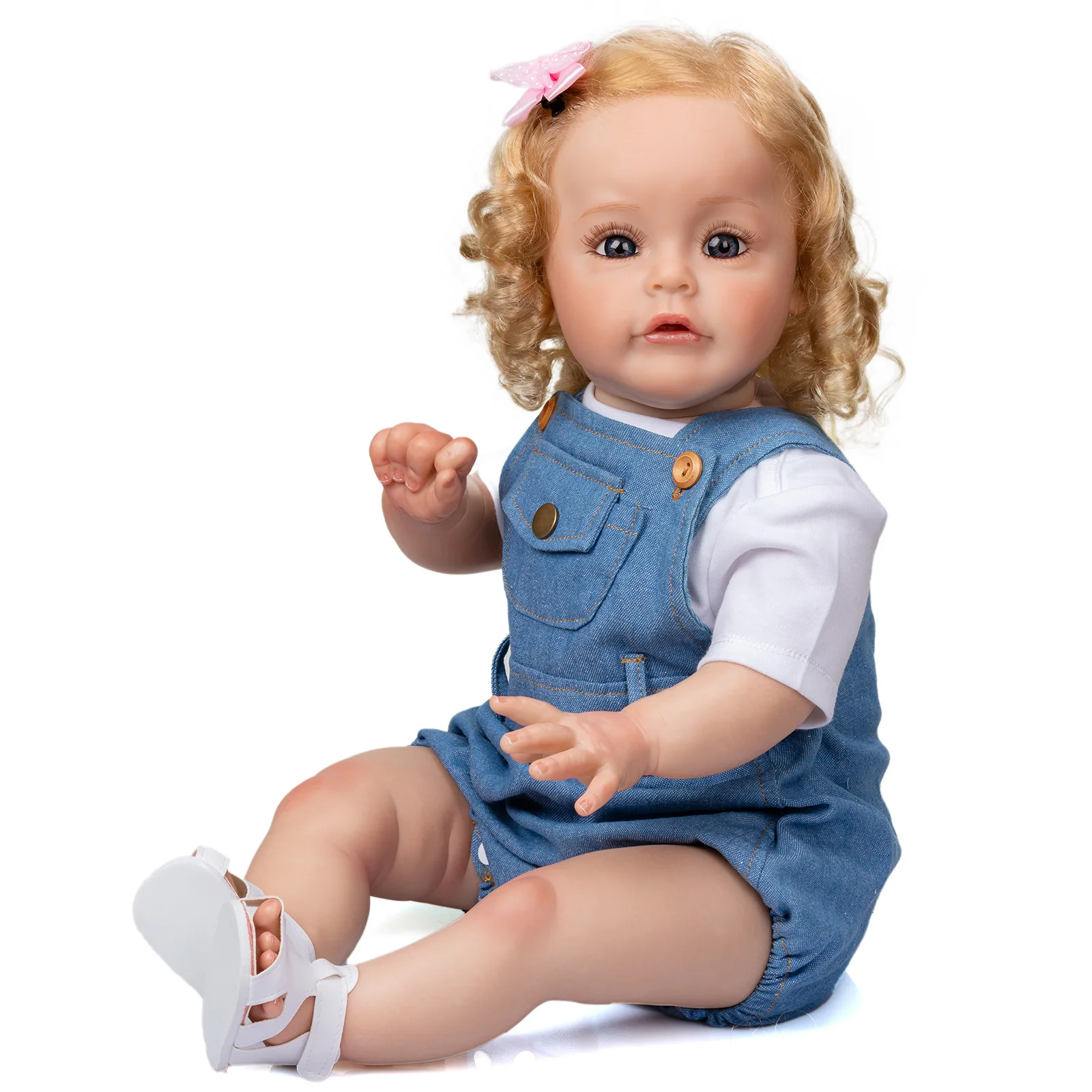 60cm Realistic Lifelike Baby Dolls Hot Selling Baby Girl Doll New Hot Products Real Handmade Silicone Vinyl Reborn Baby Doll