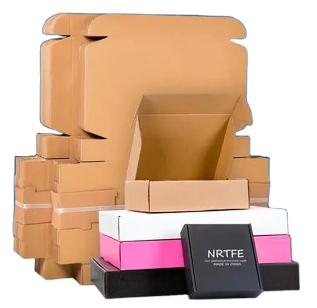 Custom Print Logo Strong Cardboard Board Boxes Various Sizes Packing Removal Storage Folding Cartons Moving Paper Mailer Boxes