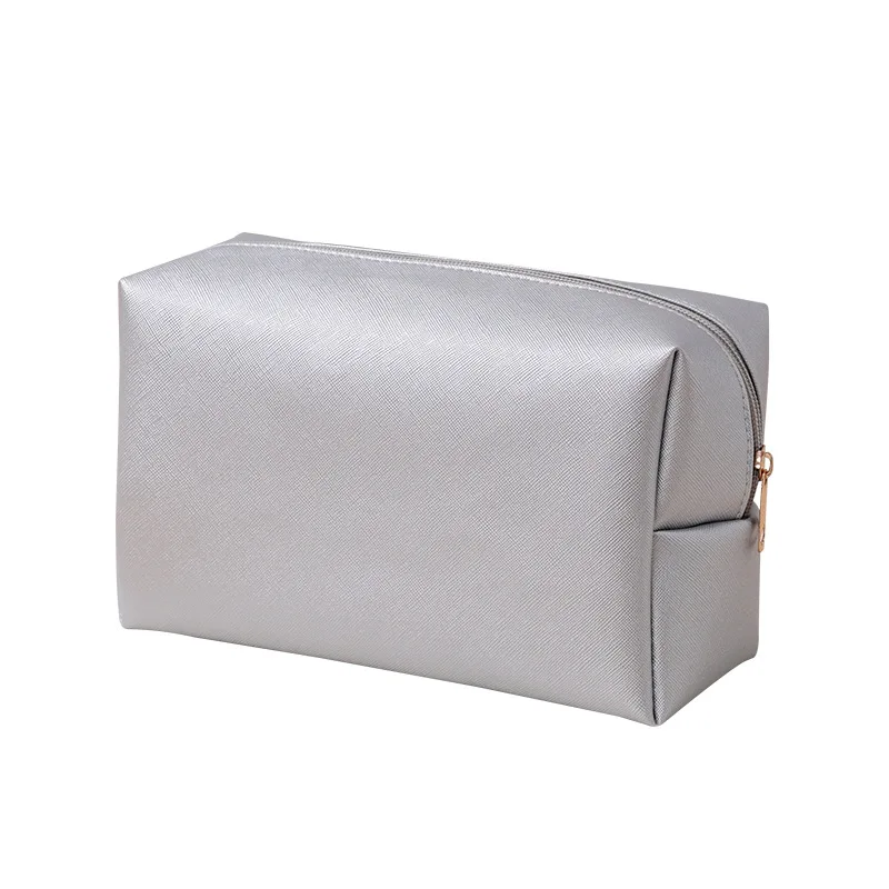 Wholesale High Quality Luxury PU Cosmetic Bag Portable Makeup Pouch with Zipper Waterproof Travel Toiletry Bag