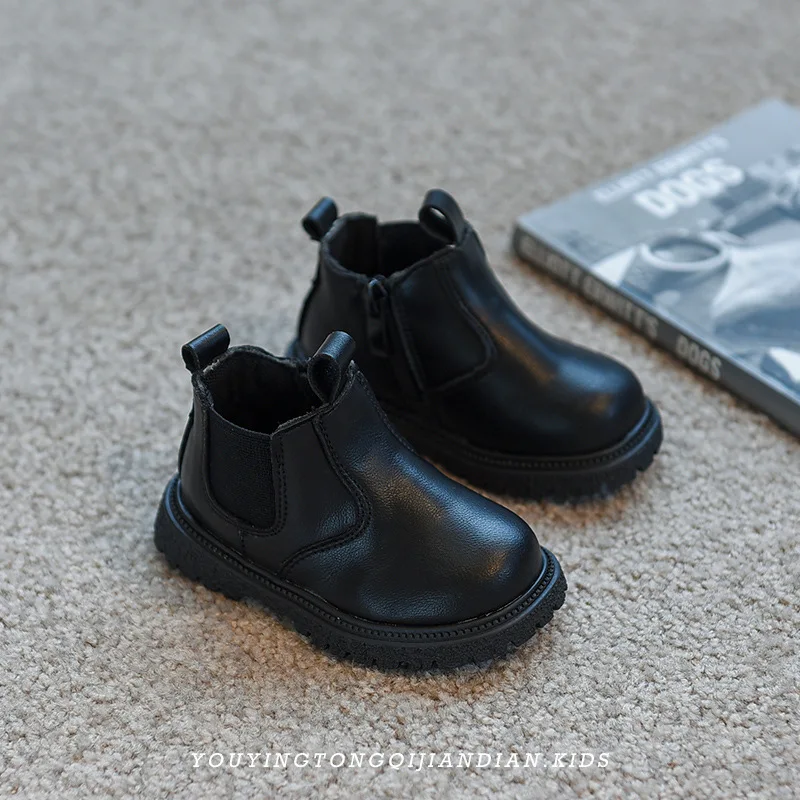 winter popular pure color generous boutique children martin boots outdoor activities party shoes   wear -resistant  boots