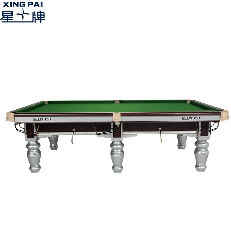 Star steel cushion Superior Chinese pool table XW117-9A(silver) factory supplier with best table price