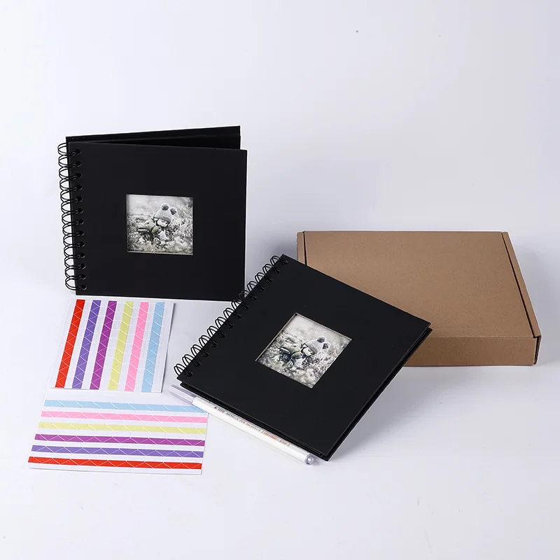 Wholesale Factory Custom DIY Windowed Scrapbook Album Set Gift for Couples Friends
