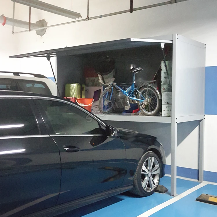 Metal Tool Storage Cabinet With 4-Legged Roof Locker Over Car Bonnet Storage Cabinet Garage Cabinet System