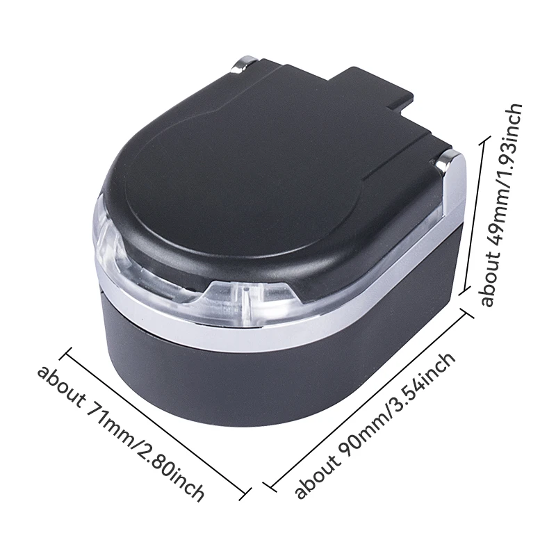 Best Selling Universal chrome coated home office desk car dashboard LED Lighting cigar cigarette portable car ashtray with lid