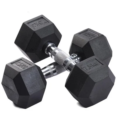 UG Health Tech Rubber Hex Dumbbell 2.5 kg 10 kg fitness Hex Dumbbell