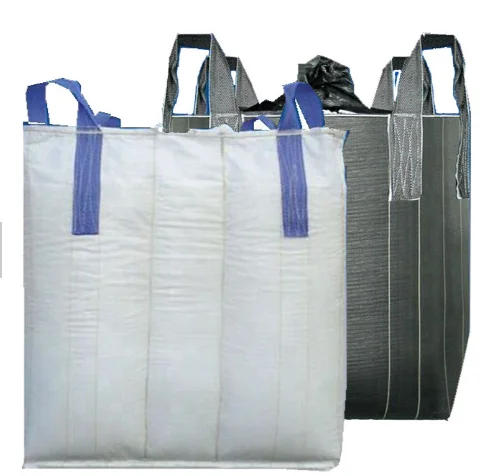 1.5 ton jumbo bags silica with UV / limestone sand polypropylene big bags /sacks with PE liner