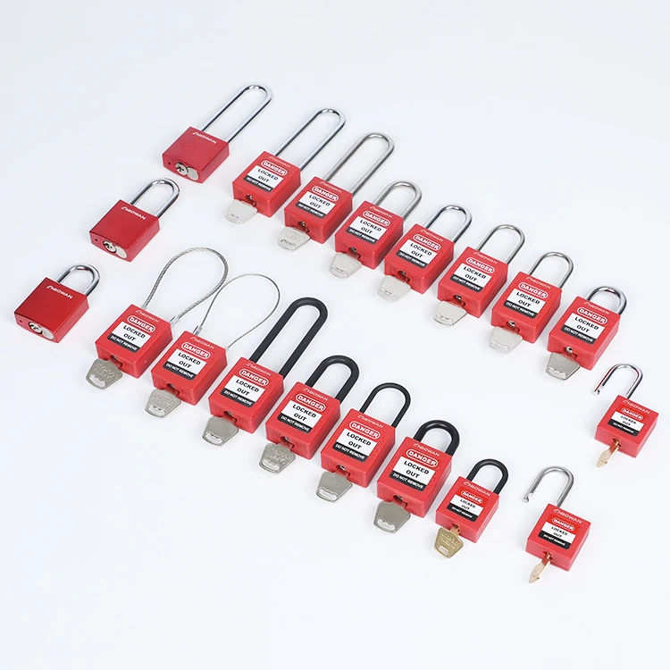 many size Red Aluminum Safety Padlock Loto Products