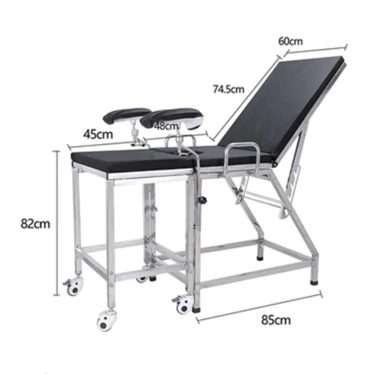 Epoxy Coated Steel Frame Gynecology Examination Bed Portable Ob-Gyn Examination Chair Factory Price