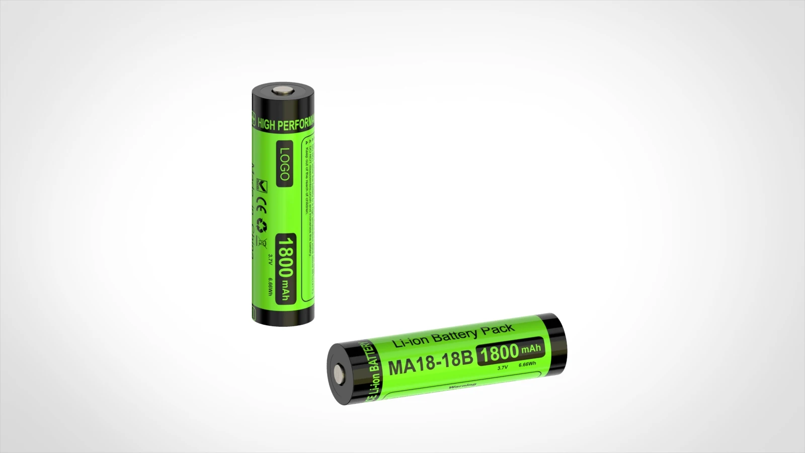 High Capacity USB Rechargeable Battery 3.7V Li-ion Battery AA 1800mAh Li-ion Battery for Torch