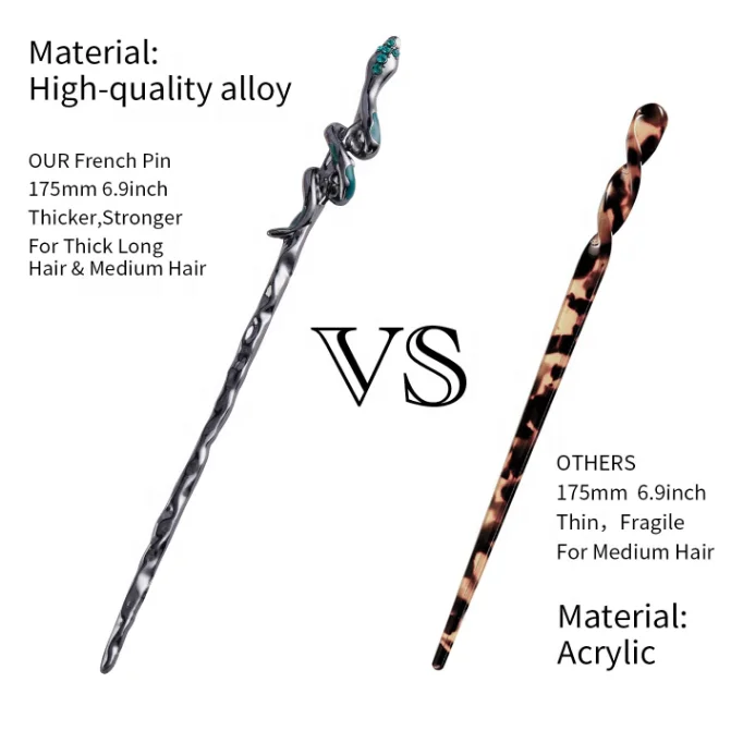 Оптовая продажа с завода PDANY, 6,9 дюйма, змеиные шпильки для волос, длинные шпильки для волос для женщин, толстые длинные волосы