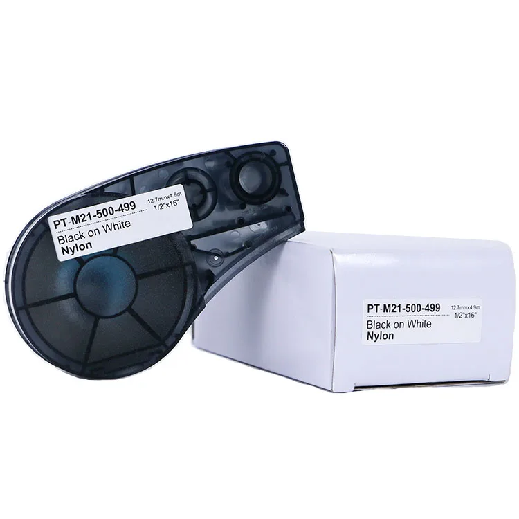 PUTY Compatible Brady M21-750-499 Nylon Industrial labels Cartridge Black on White for Bmp21 Plus Bmp21 Lab Label Printer