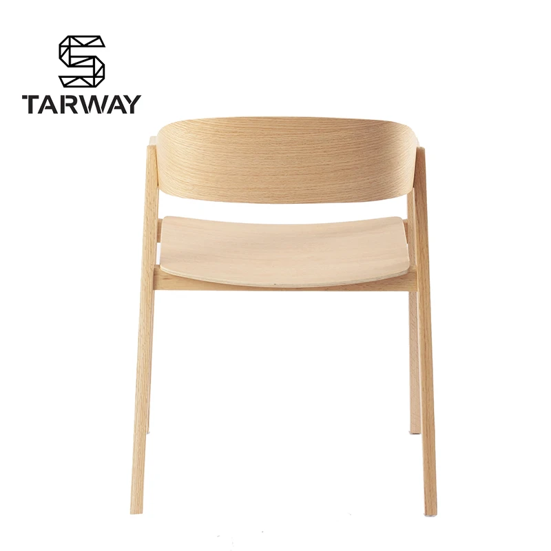 Hot Sale Hotel Restaurant Wholesale Nordic Upholstered Dining Chair Pu Leather Wooden Dining Armchair