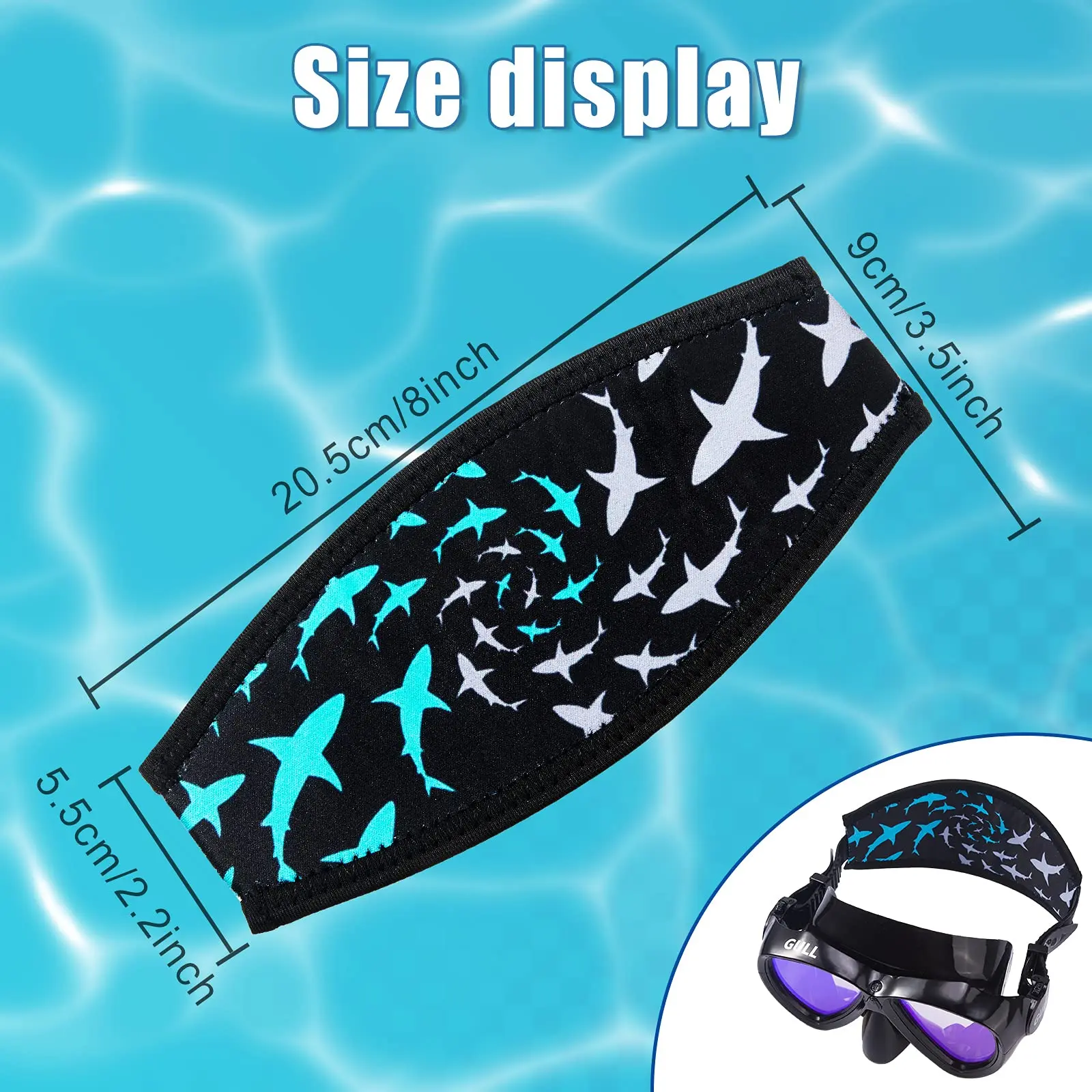 Customized Soft Scuba Diving Equipment Mask Slap Straps Neoprene Diving mask Strap Cover Swimming & Diving Accessories