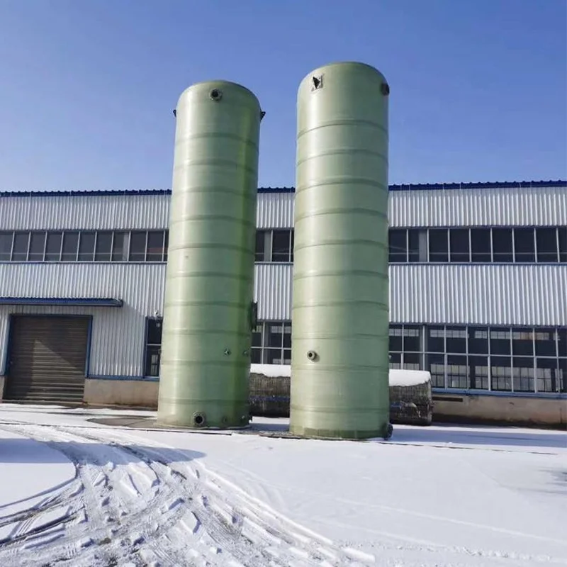 China Factory FRP Vertical Storage Tank 10m3 Fiberglass Container Tank