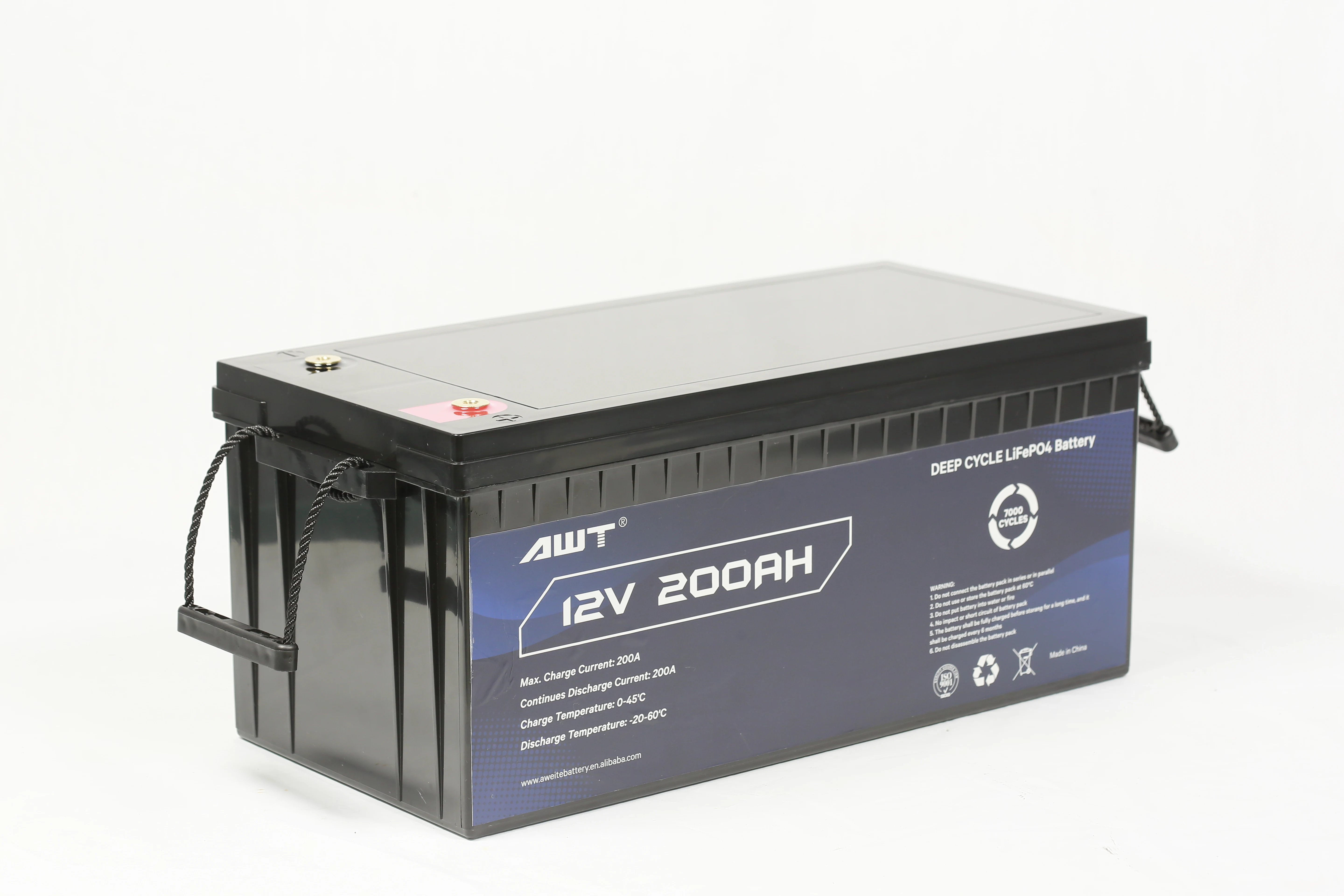 AWT 12V 12.8V 200Ah Rechargeable Pack Batter Lifepo4 battery for RV/Golf Cart/Scooter/Marine/Backup/Solar/Electric vehicles/Car