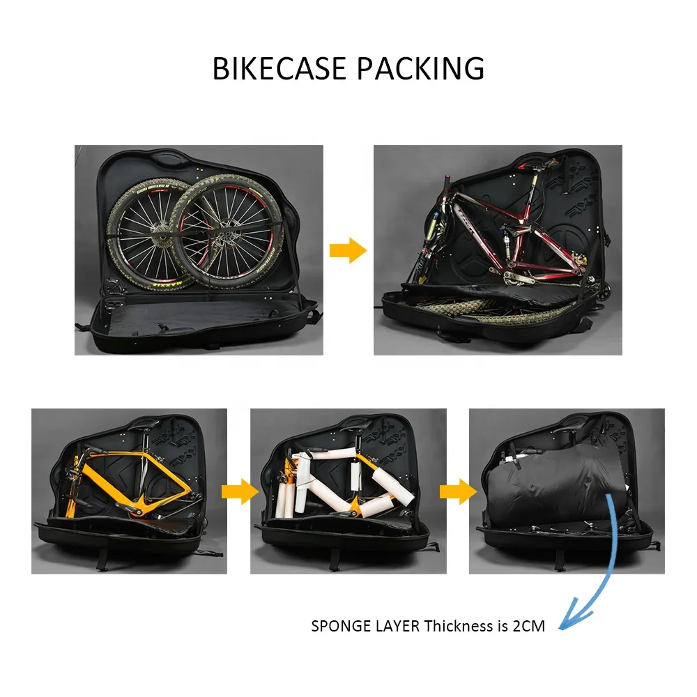 EVA 700C road bike hard Bicycle case MTB bike boxes travel bags