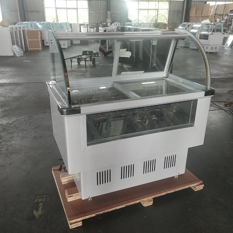 Size Customized Cabinet Freezer Icecreem Display Showcase Freezer Transparent Glass Door Chest Freezers