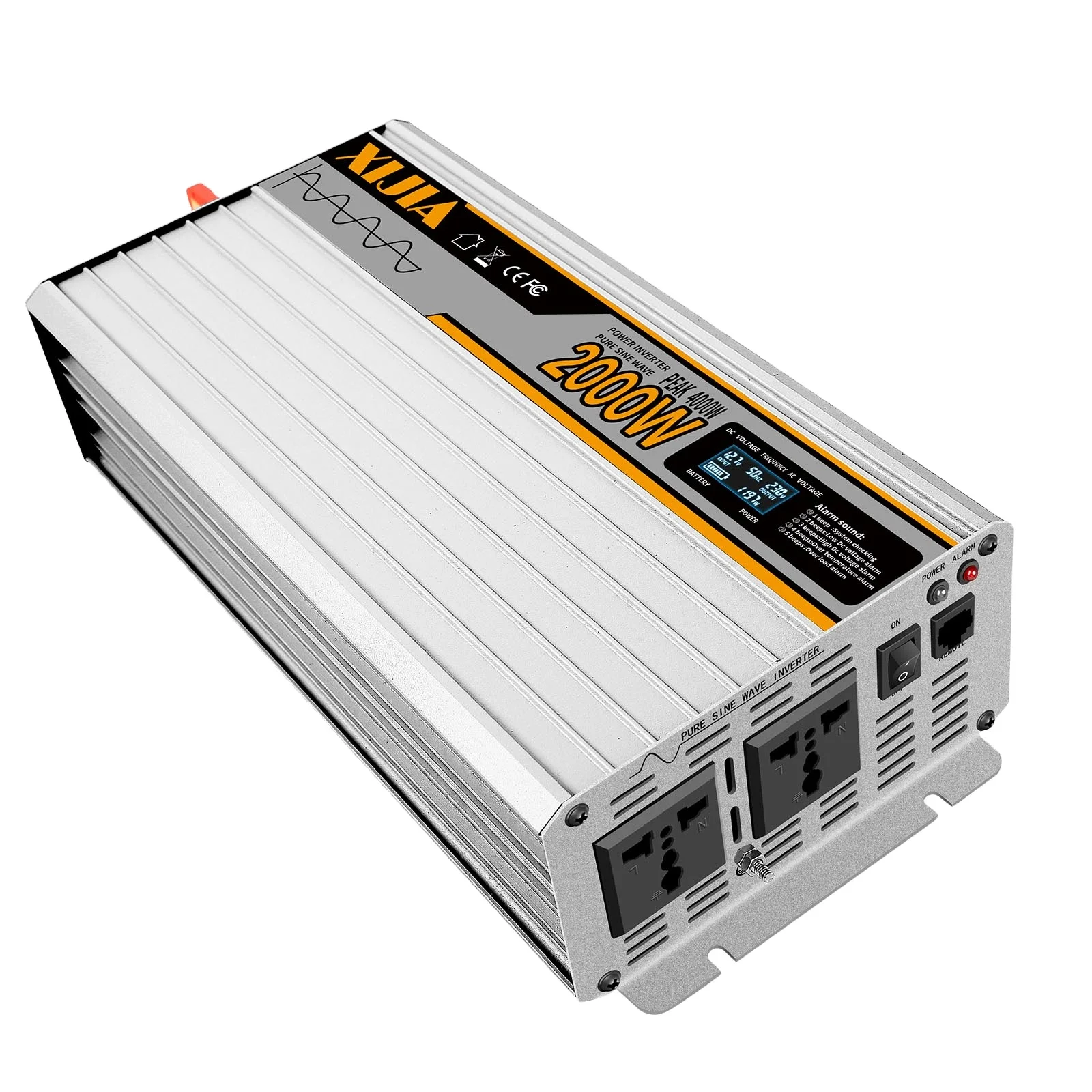 2000 Вт Инвертор немодулированного синусоидального сигнала 12 В/24 В/48 В постоянного тока до 120 В/230 В переменного тока, солнечный инвертор Swipower