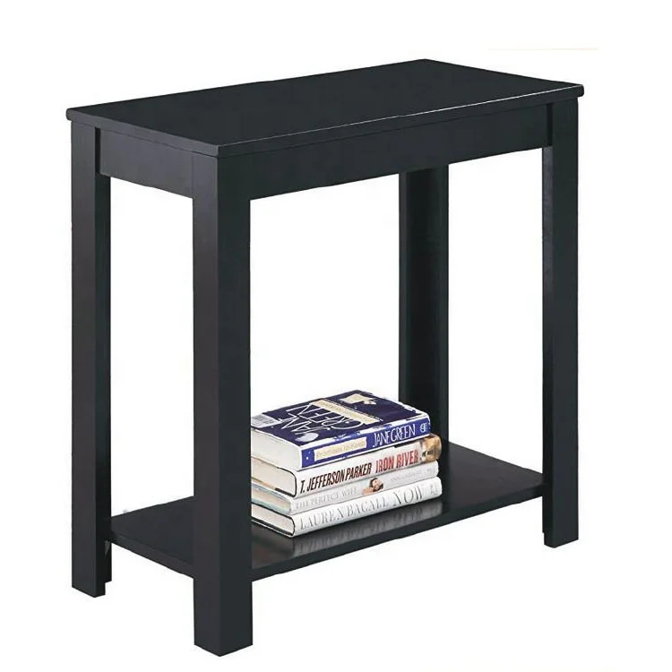 Современный минималистский стиль открытый ротанга журнальный Столик деревянная 2-этажное приставной столик