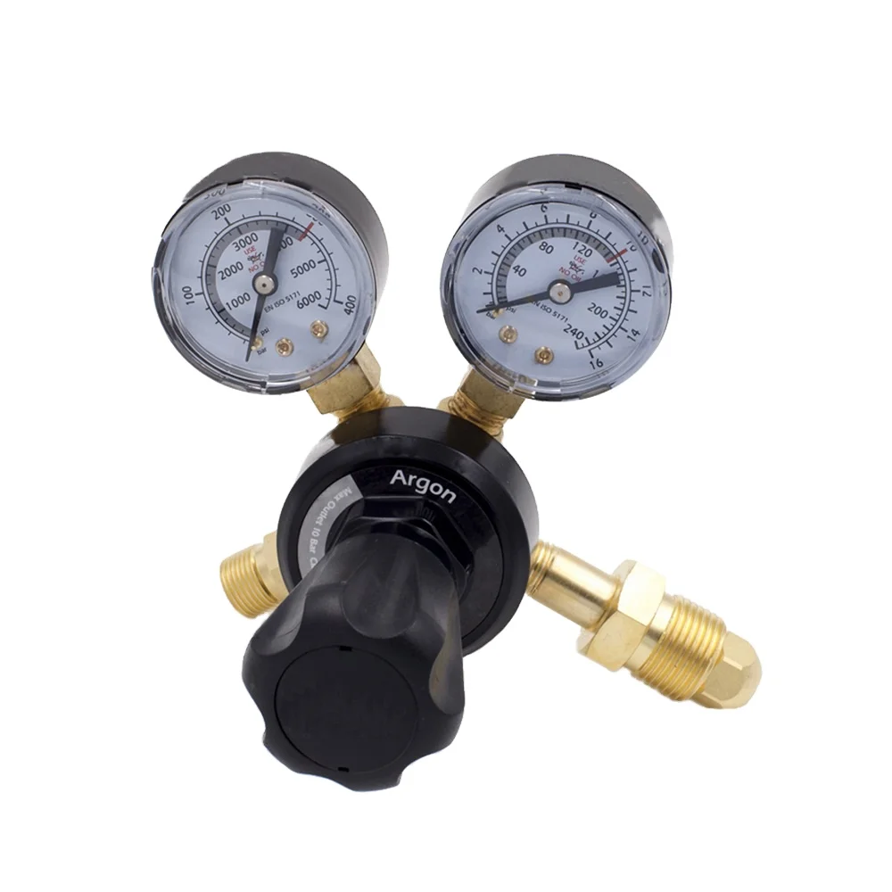 Factory Sale Brass Industrial Pressure Gas Regulator With Gauge
